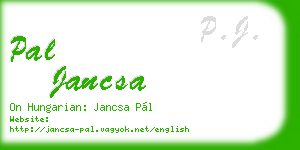 pal jancsa business card